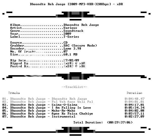Dhoondte Reh Jaoge [2009] [MP3-VBR-320Kbps] - First on net
